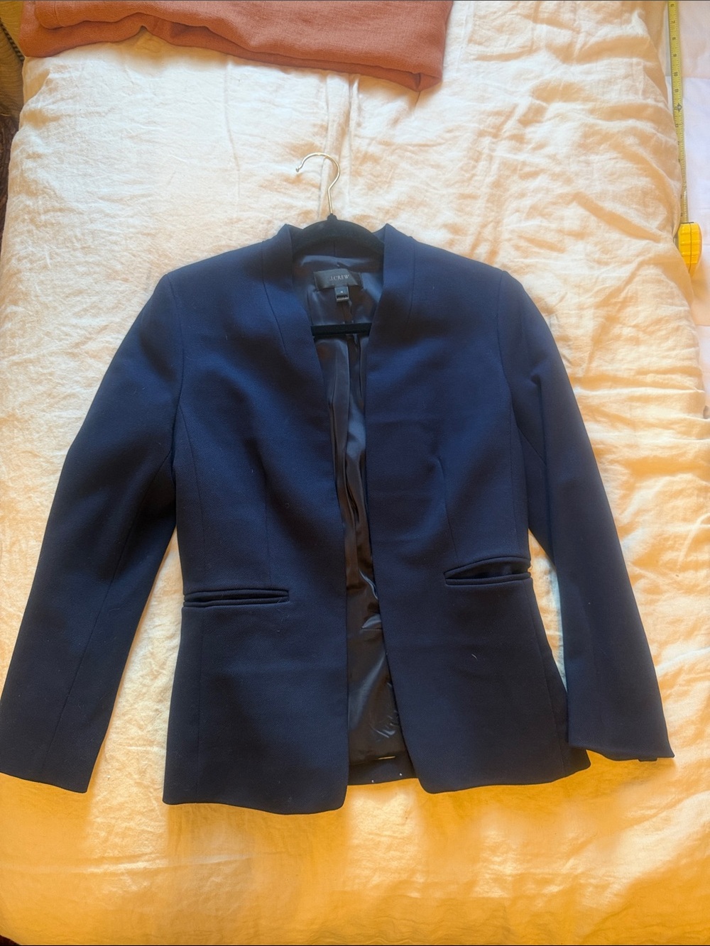 J. Crew Women's Navy Open-Front Blazer